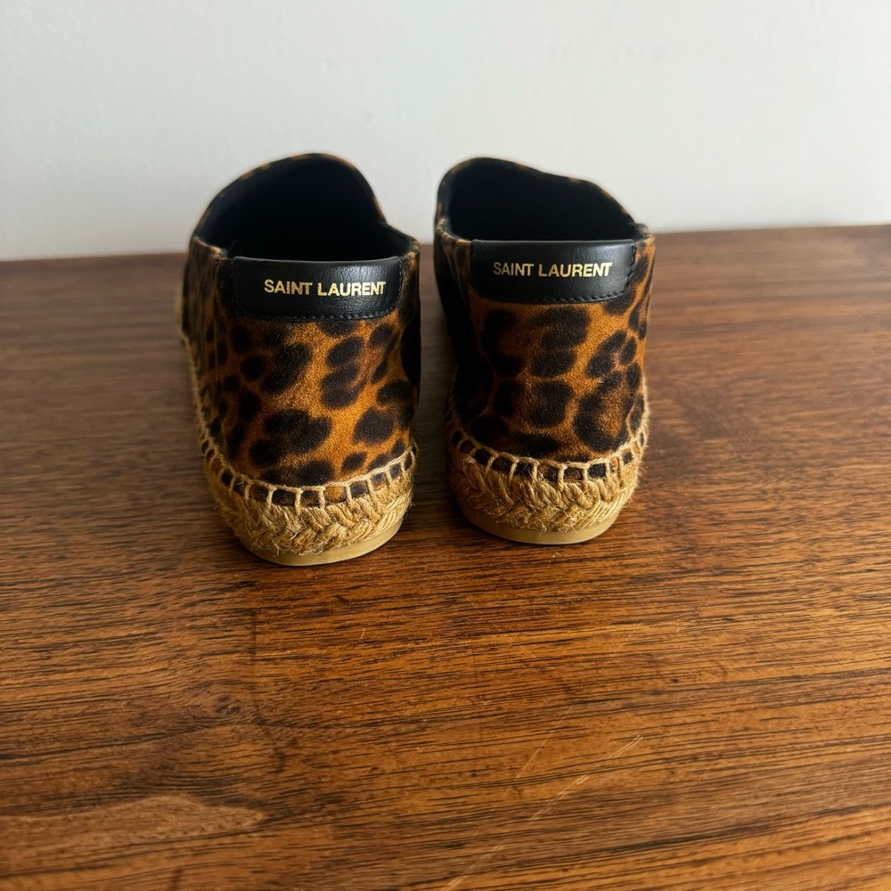 Saint Laurent Leopard Print Espadrilles - Picture 8 of 13
